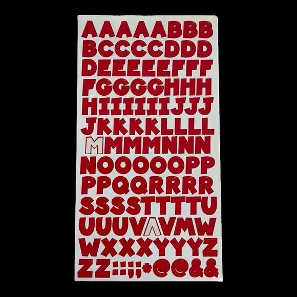 Scrapbooking Alphabet Sticker Lot 11 Incomplete Sheets Alphabitties and More - Picture 16 of 16